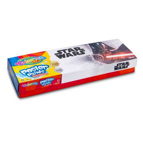 Farby plakatowe Colorino Disney Star Wars, 12 kolorów x 20ml